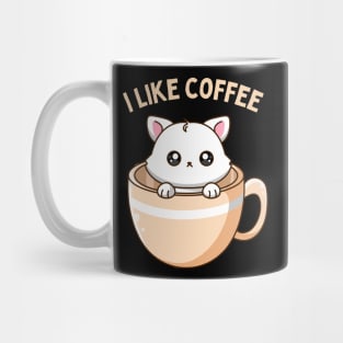 I like Coffee First Cute little cats I need coffee addict This Girl Runs On Caffeine And Sarcasm Mug